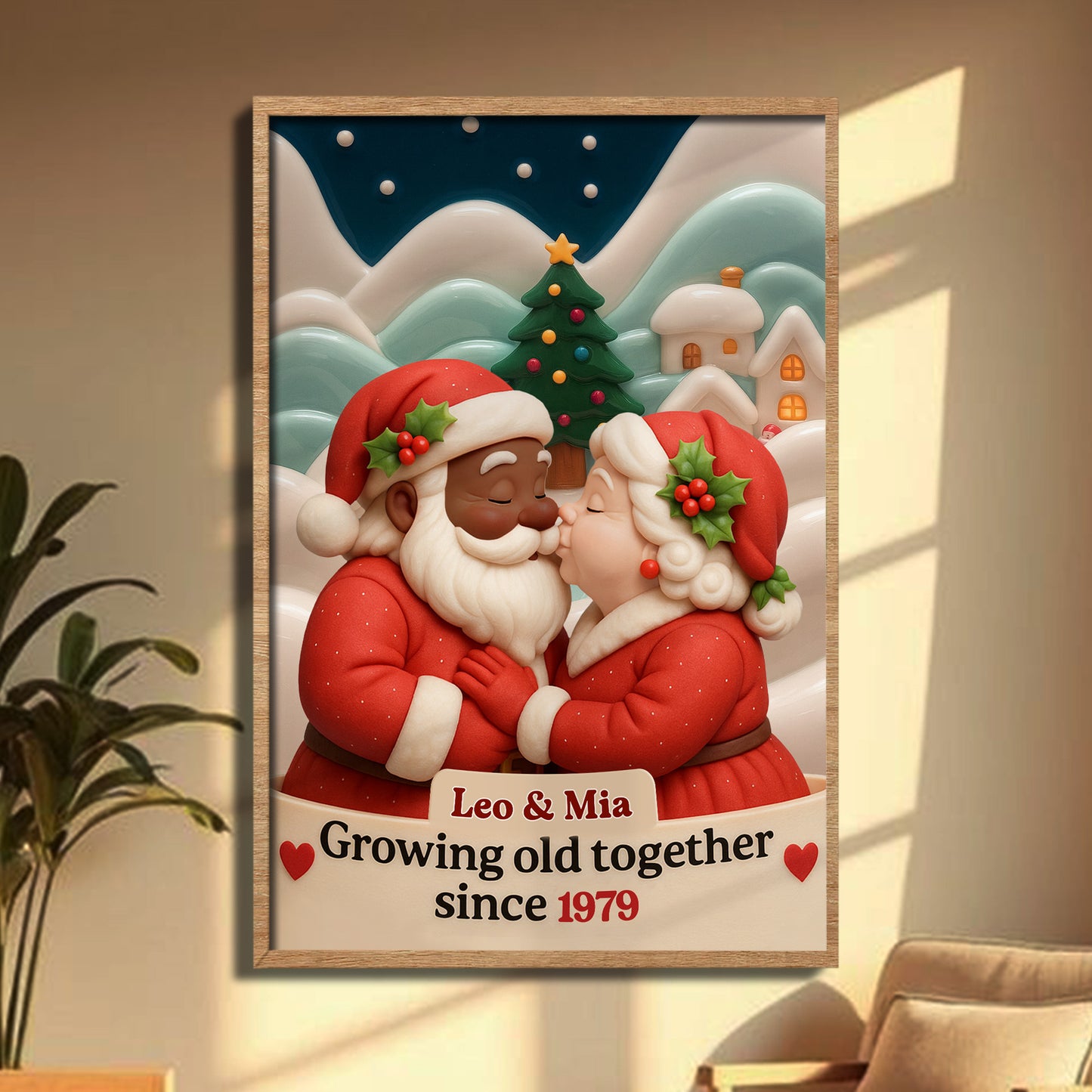 Growing Old Together With Santa And Christmas Cheer