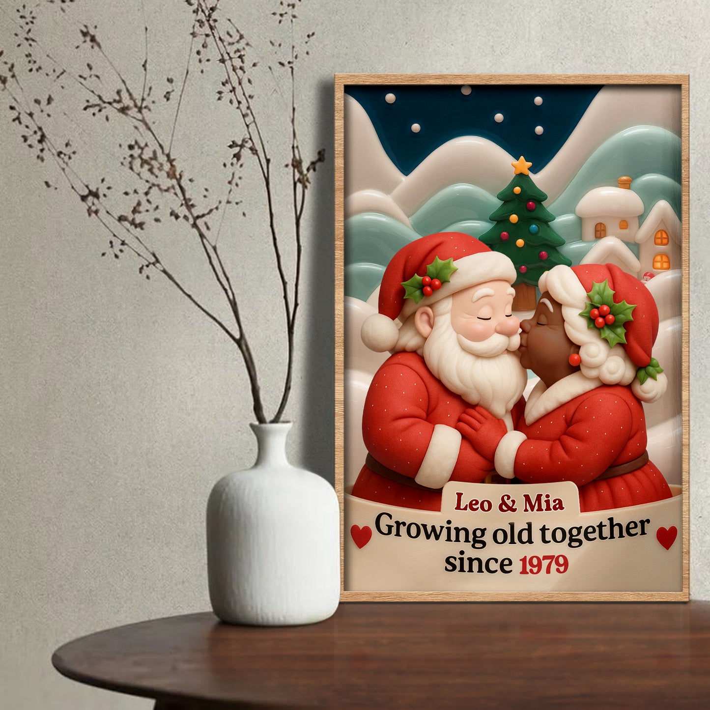 Growing Old Together With Santa And Christmas Cheer