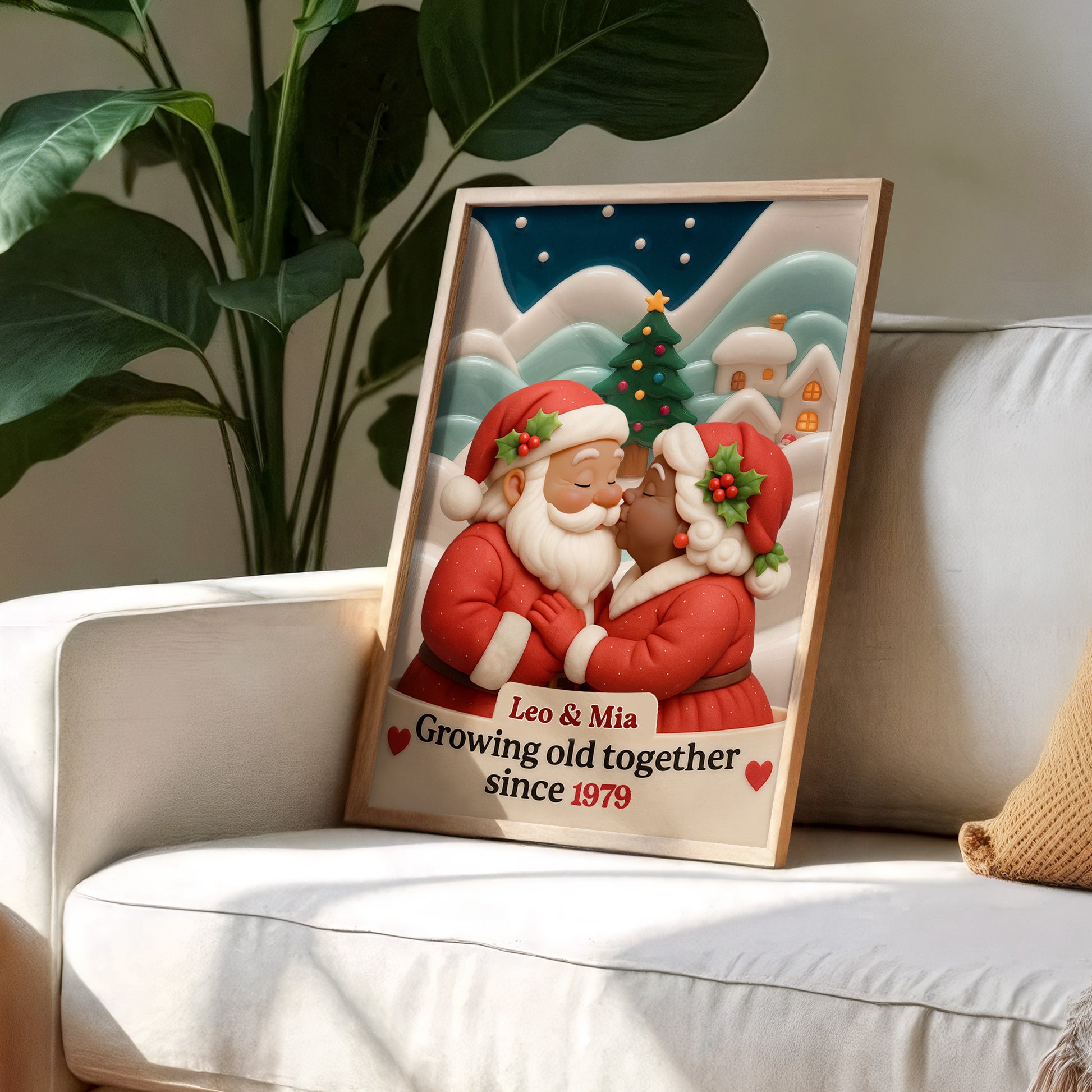 Growing Old Together With Santa And Christmas Cheer