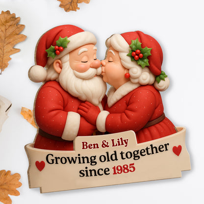 Growing Old Together With Santa Claus Figures