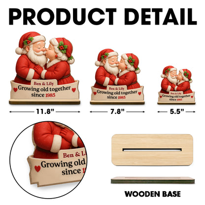 Growing Old Together With Santa Claus Figures