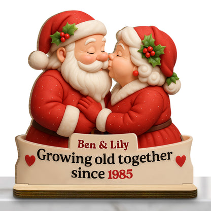 Growing Old Together With Santa Claus Figures