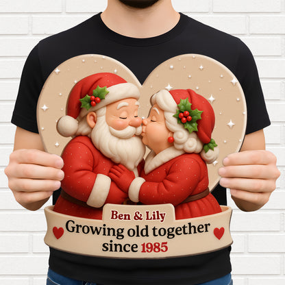 Growing Old Together, Heart-Shaped Santa Claus Design