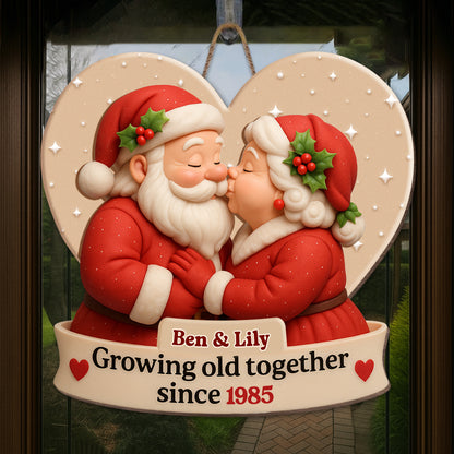 Growing Old Together, Heart-Shaped Santa Claus Design
