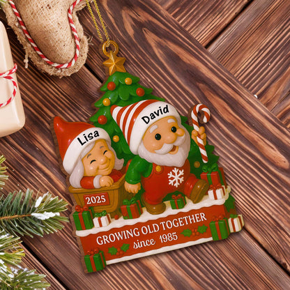 Growing Old Together, Santa Hats And Christmas Tree