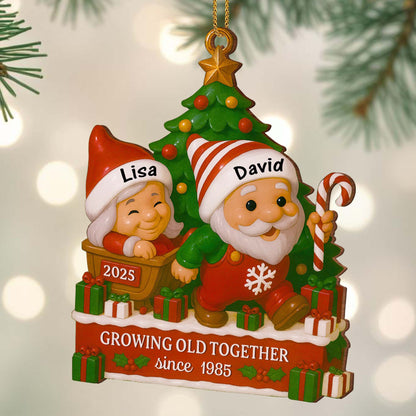 Growing Old Together, Santa Hats And Christmas Tree
