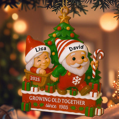 Growing Old Together, Santa Hats And Christmas Tree