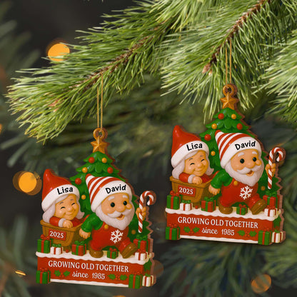 Growing Old Together, Santa Hats And Christmas Tree