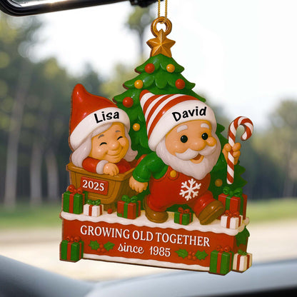 Growing Old Together, Santa Hats And Christmas Tree