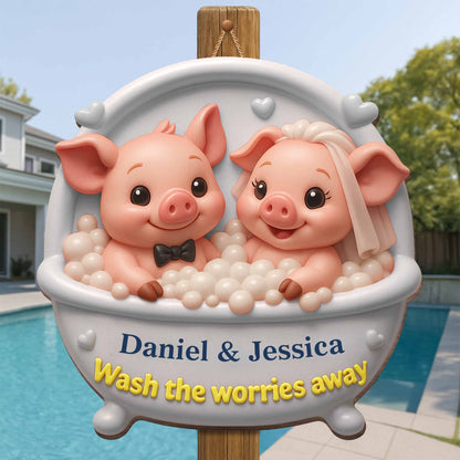 Wash The Worries Away With Cute Pigs In A Tub