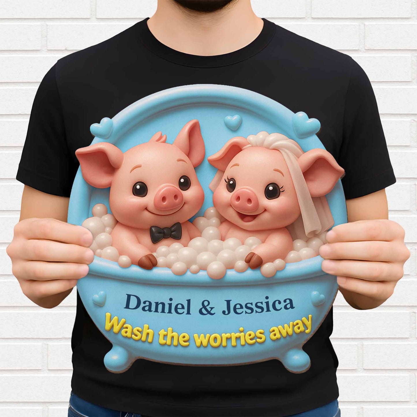 Wash The Worries Away With Cute Pigs In A Tub