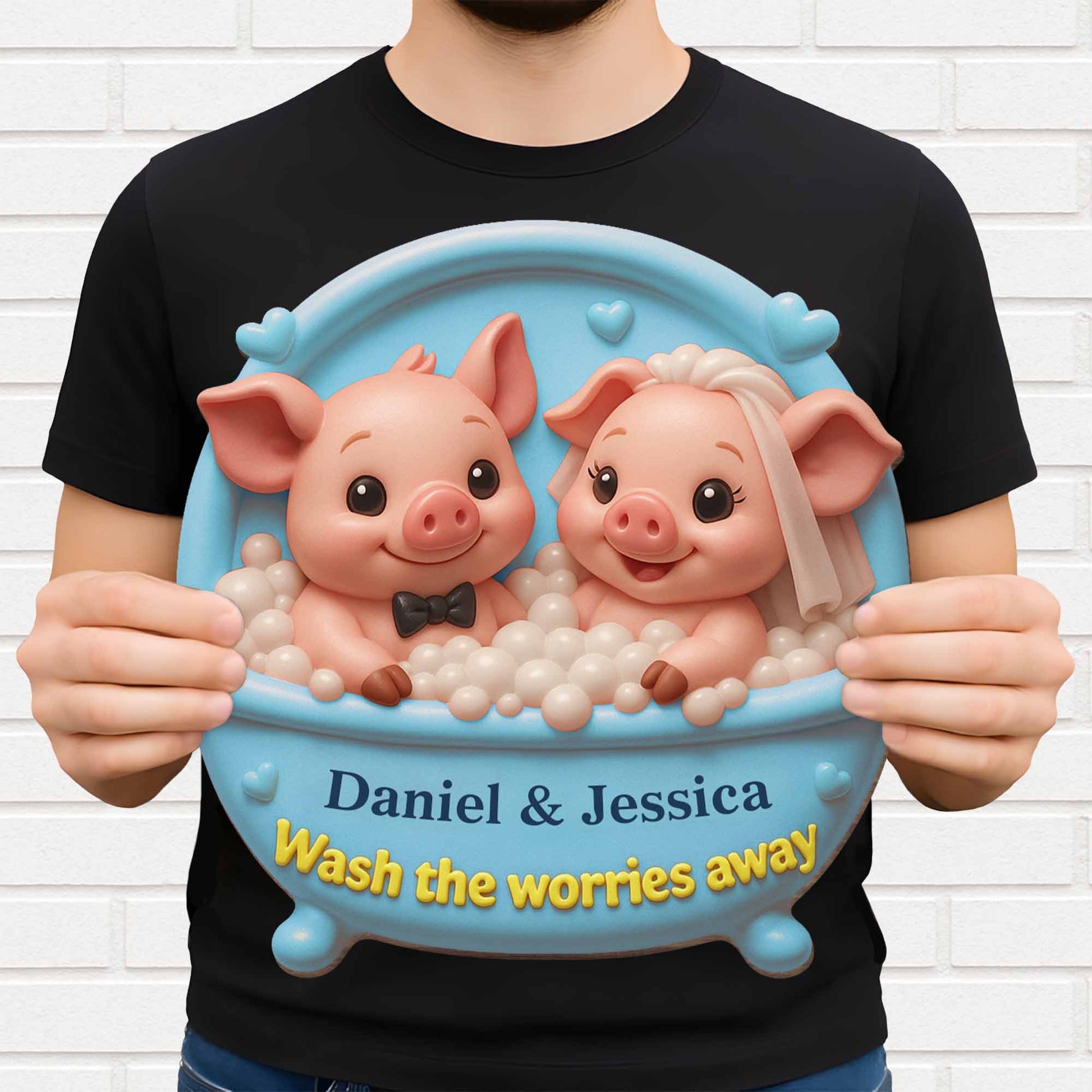 Wash The Worries Away With Cute Pigs In A Tub