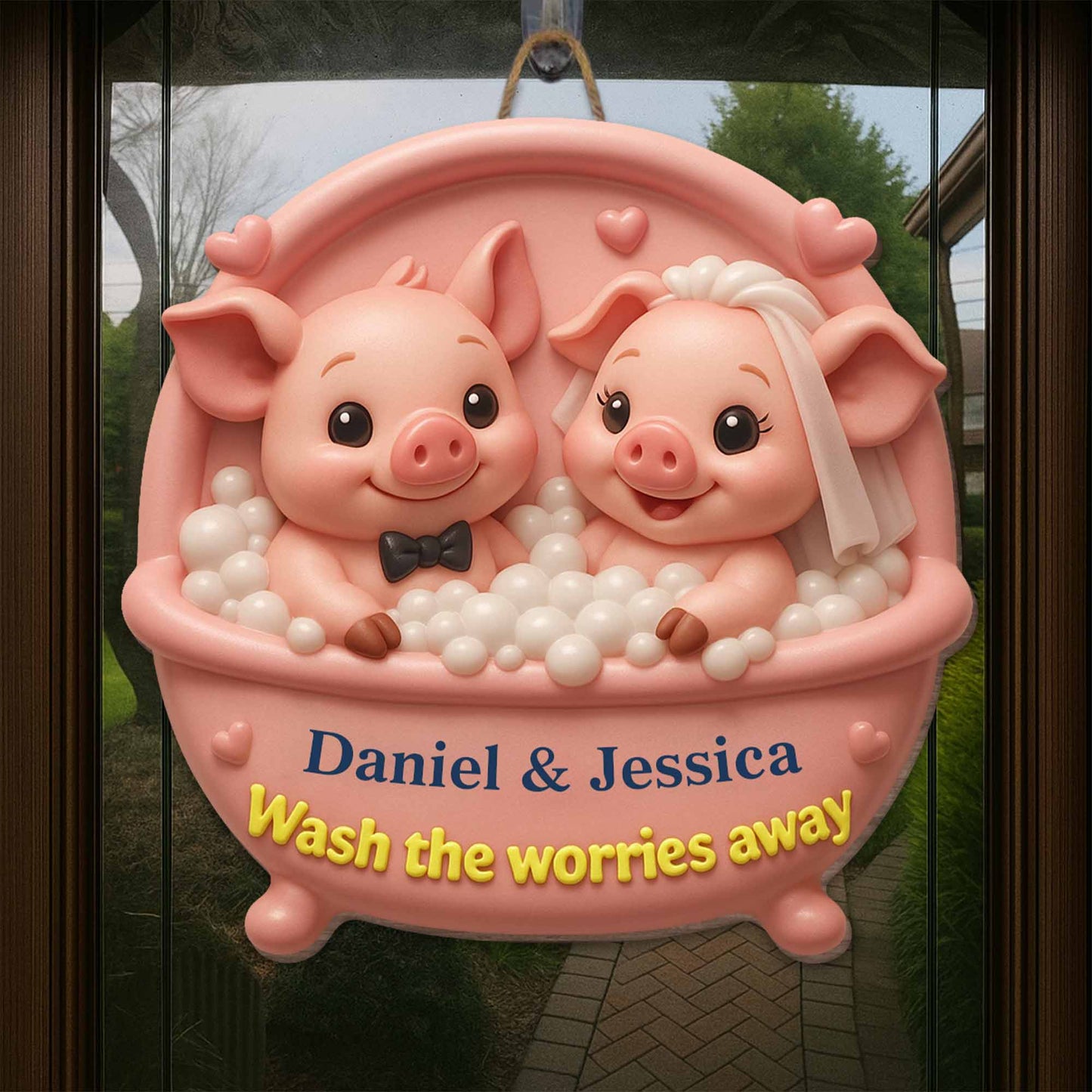Wash The Worries Away With Cute Pigs In A Tub