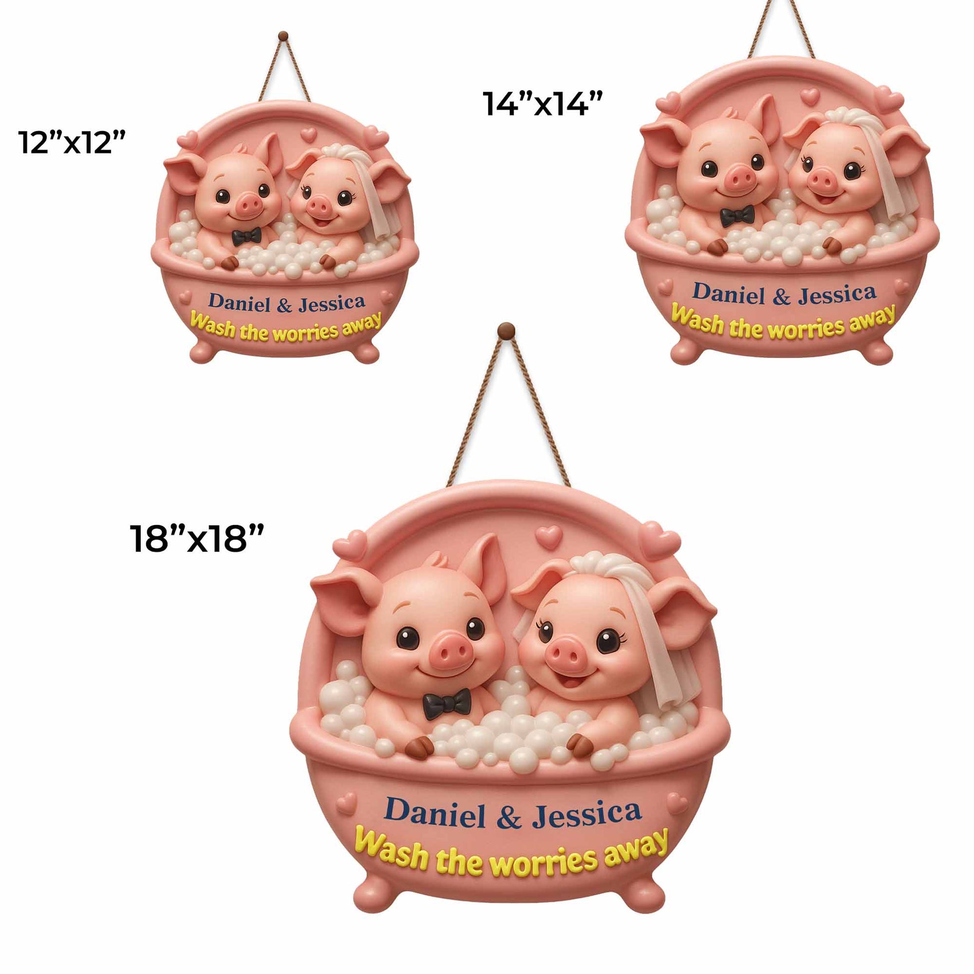 Wash The Worries Away With Cute Pigs In A Tub