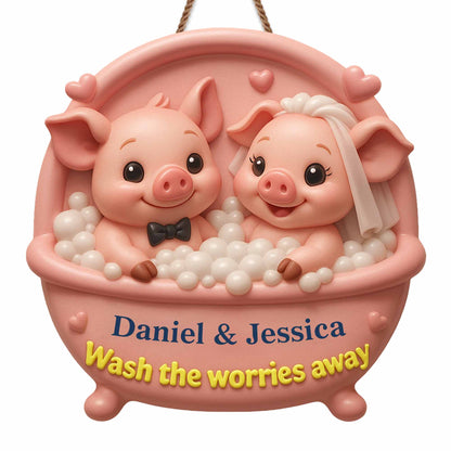 Wash The Worries Away With Cute Pigs In A Tub