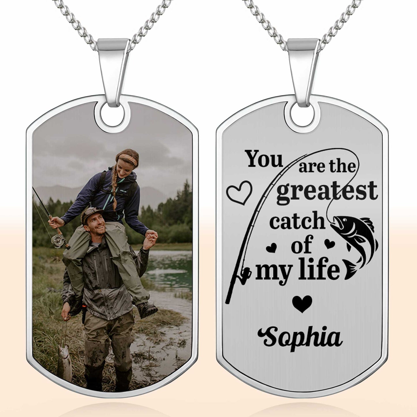 You Are The Greatest Catch Of My Life, Fish and Hearts Design