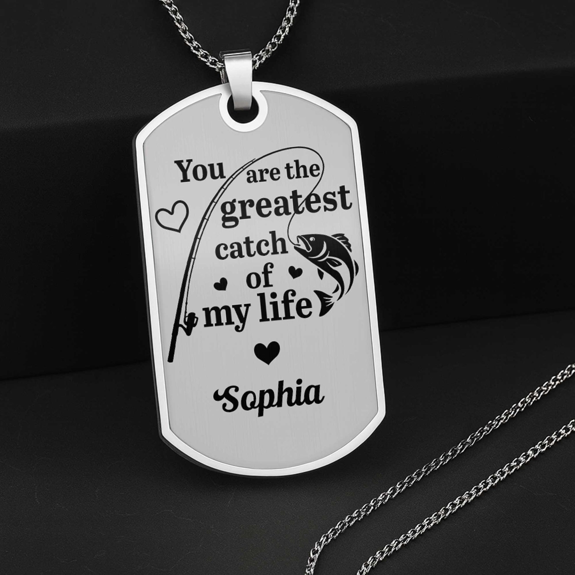 You Are The Greatest Catch Of My Life, Fish and Hearts Design