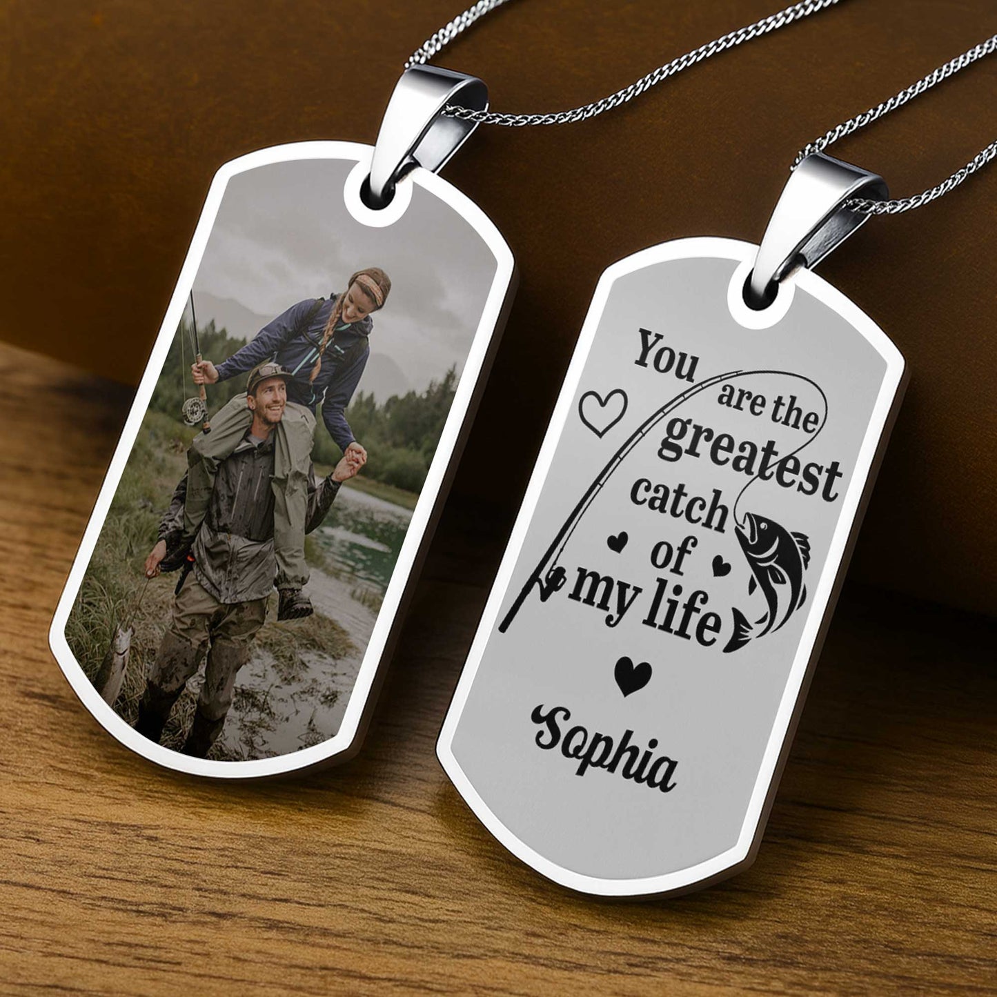 You Are The Greatest Catch Of My Life, Fish and Hearts Design