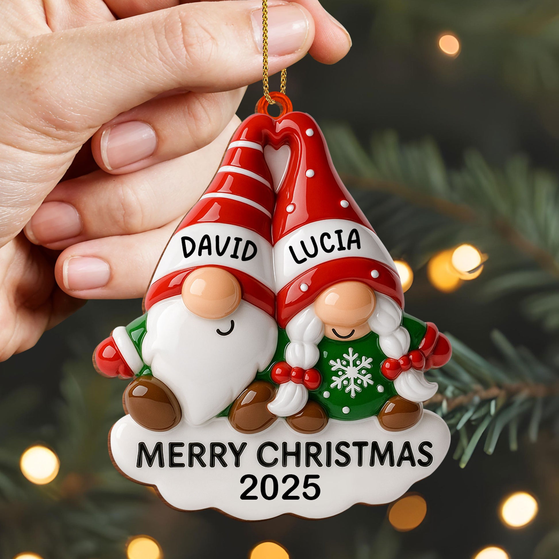 Merry Christmas Festive Snowman Ornament