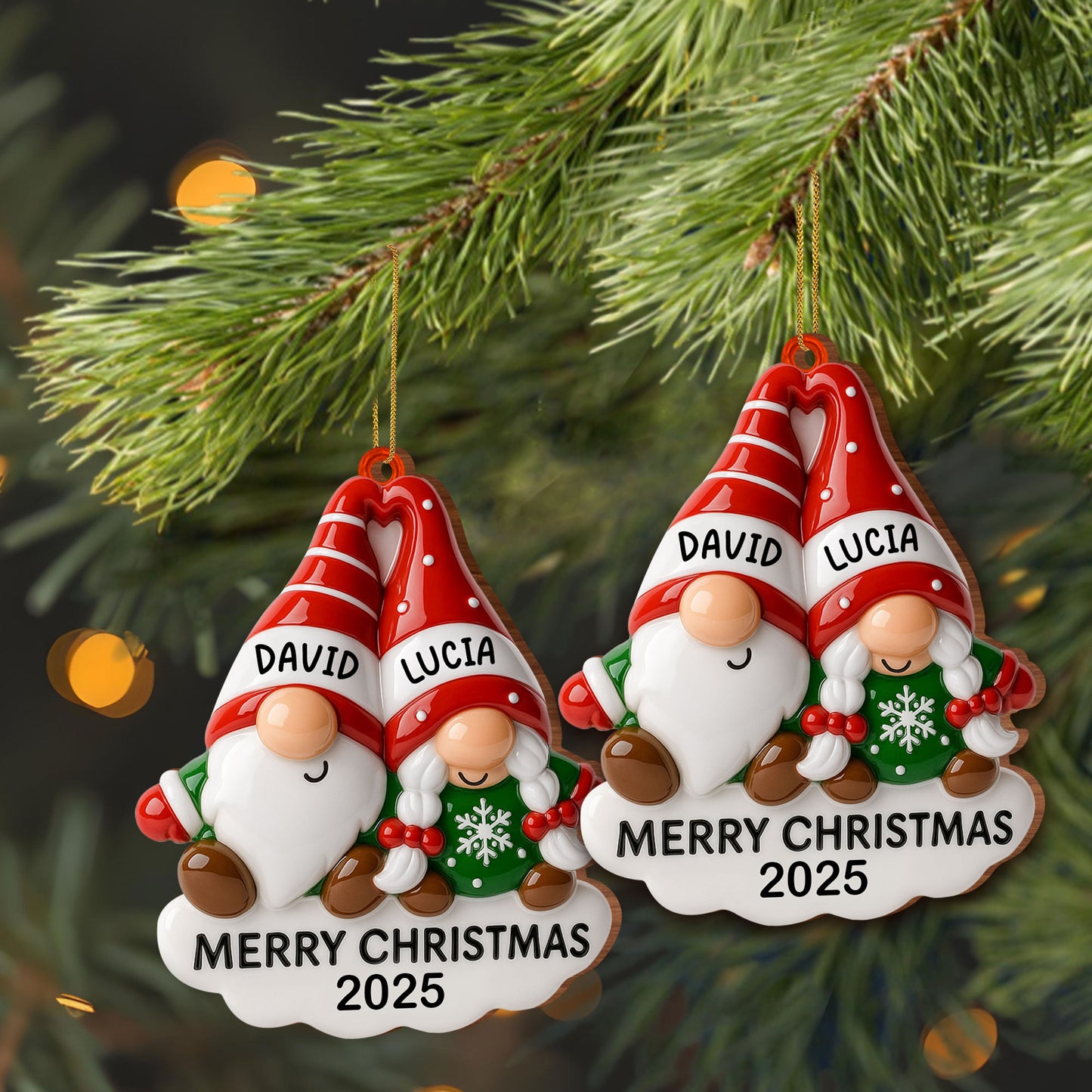 Merry Christmas Festive Snowman Ornament