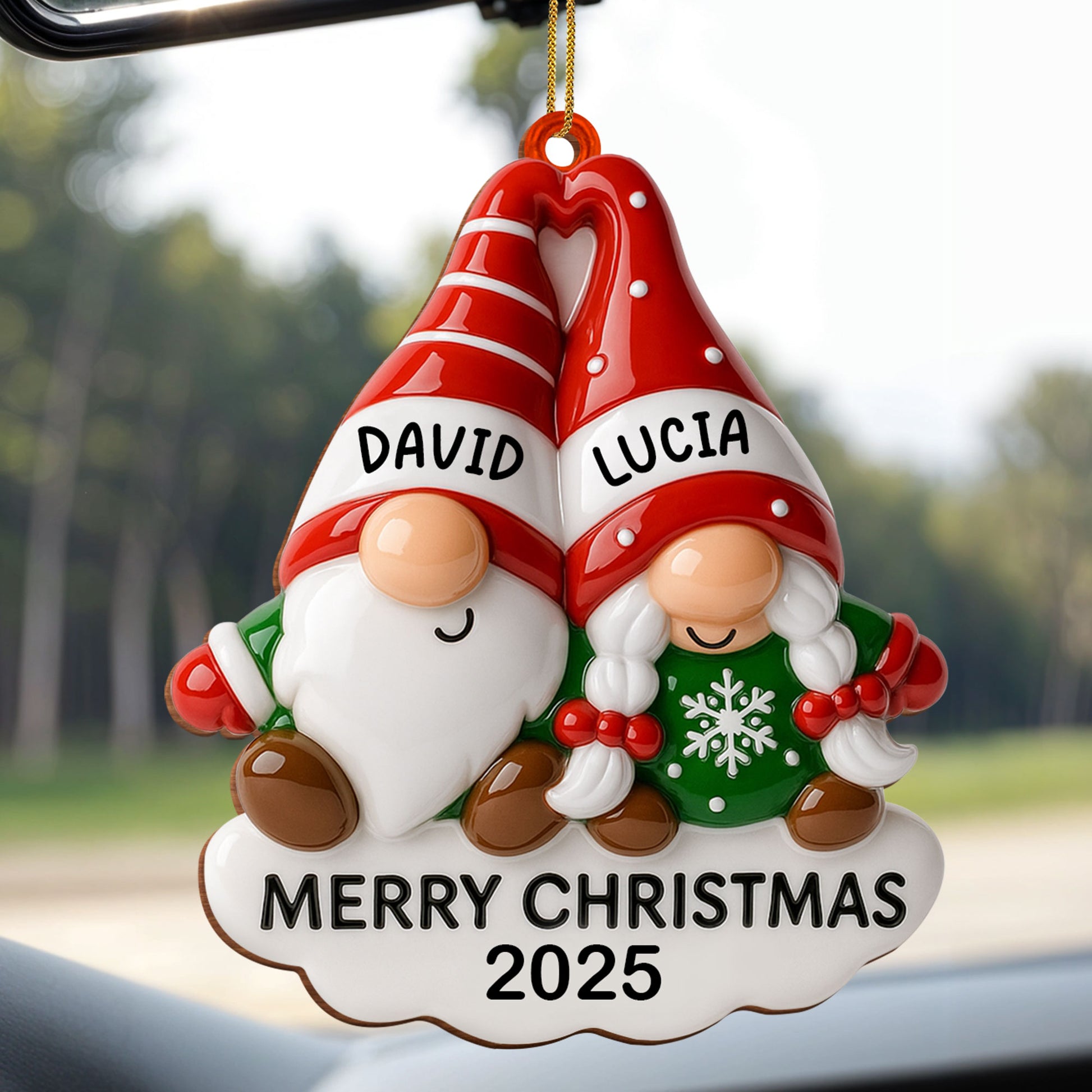 Merry Christmas Festive Snowman Ornament