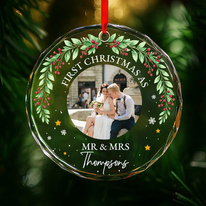 First Christmas As Mr & Mrs, Holly Berries, Stars