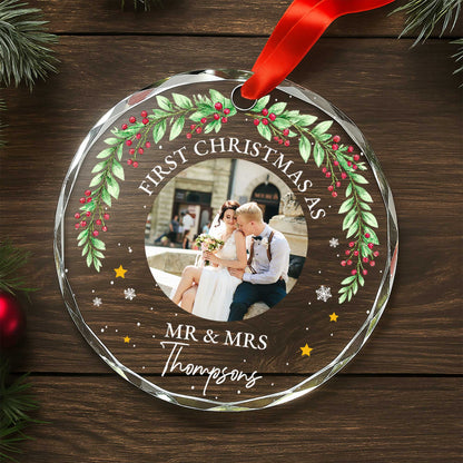 First Christmas As Mr & Mrs, Holly Berries, Stars