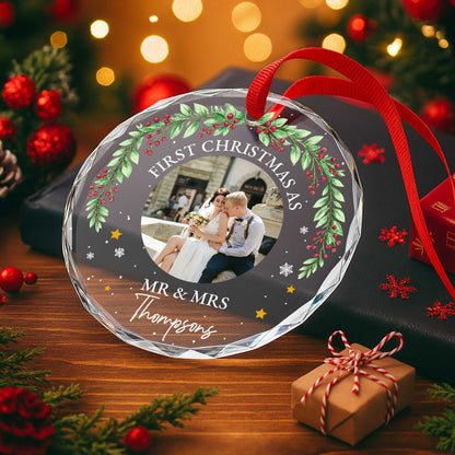 First Christmas As Mr & Mrs, Holly Berries, Stars