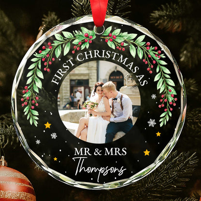 First Christmas As Mr & Mrs, Holly Berries, Stars