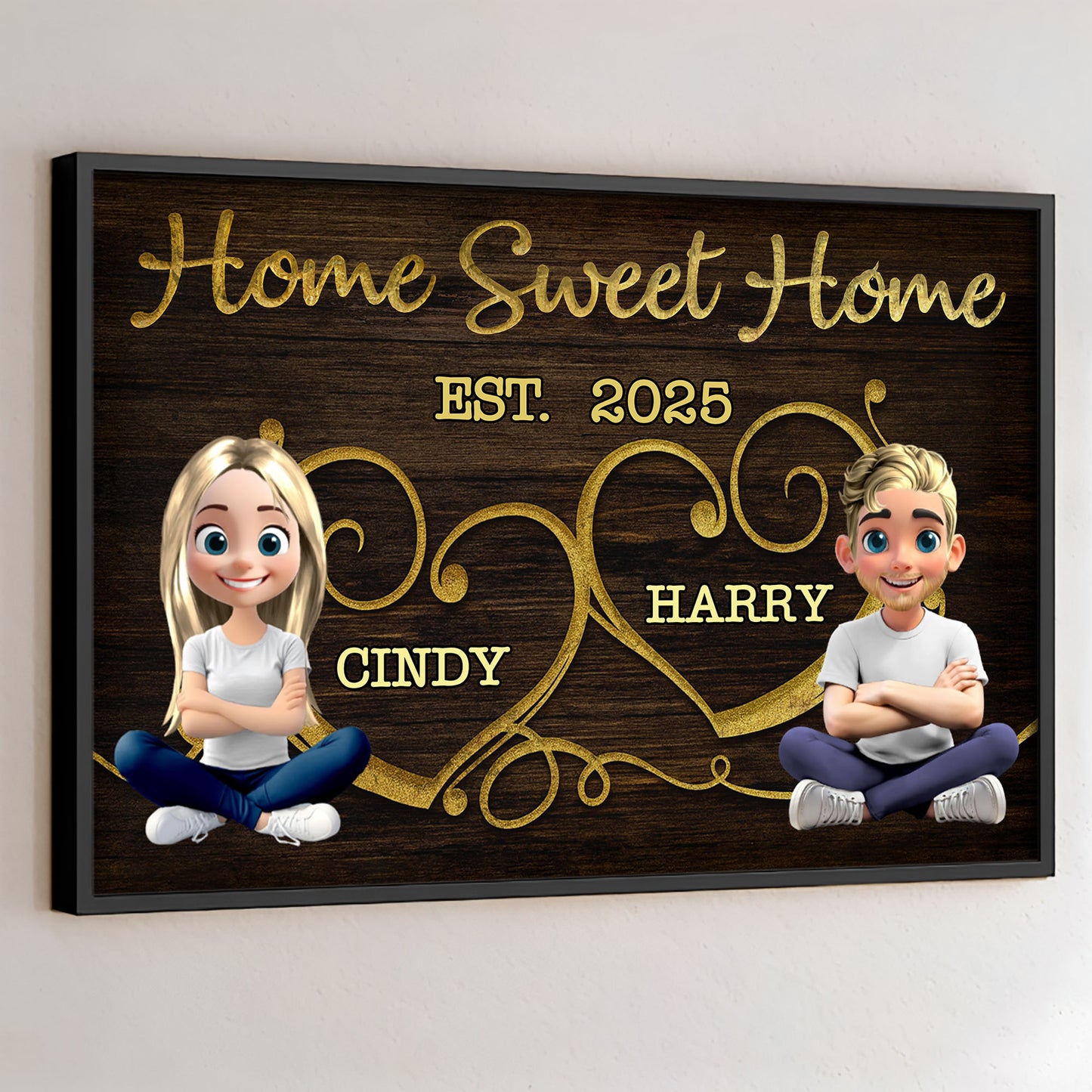 Home Sweet Home With Cartoon Characters