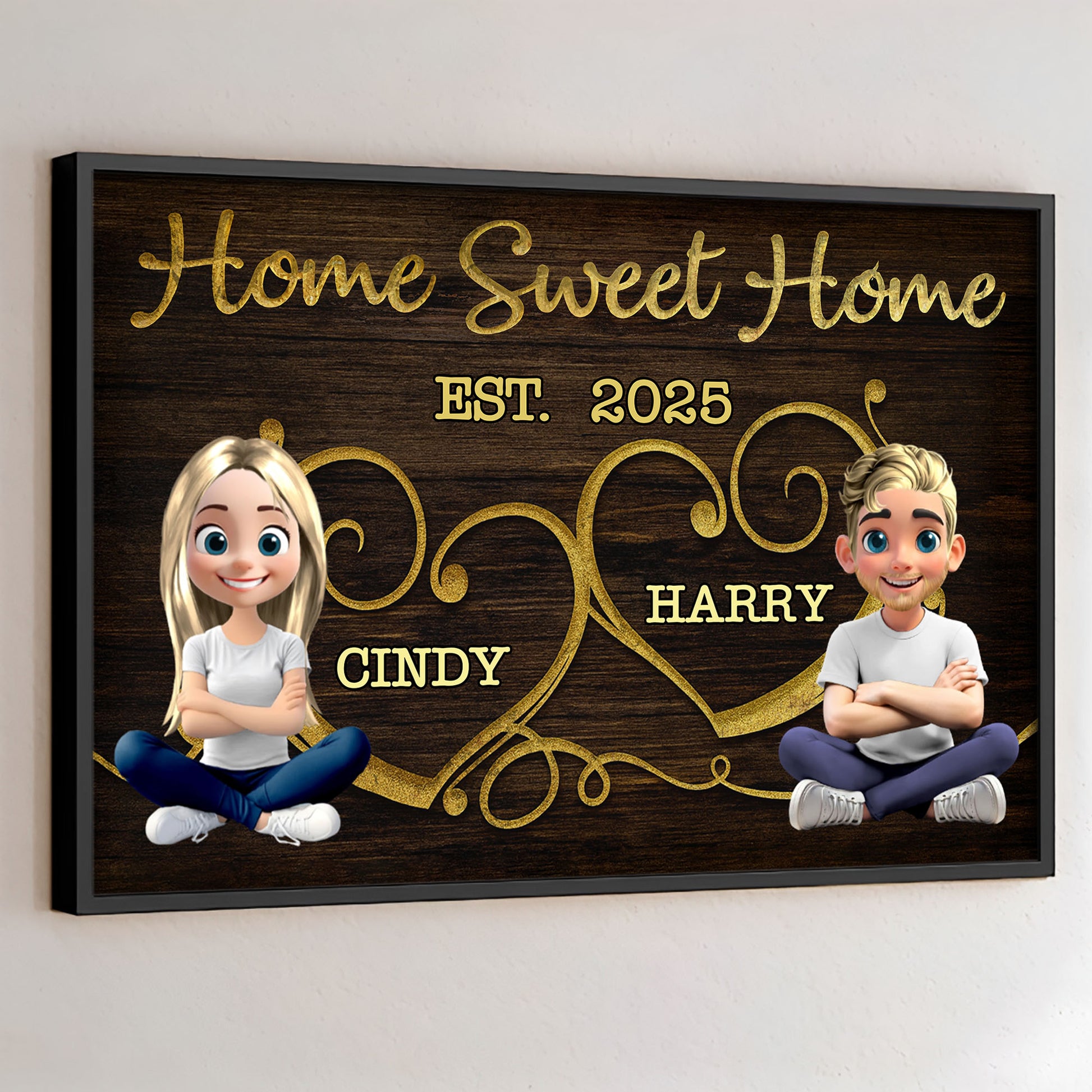 Home Sweet Home With Cartoon Characters