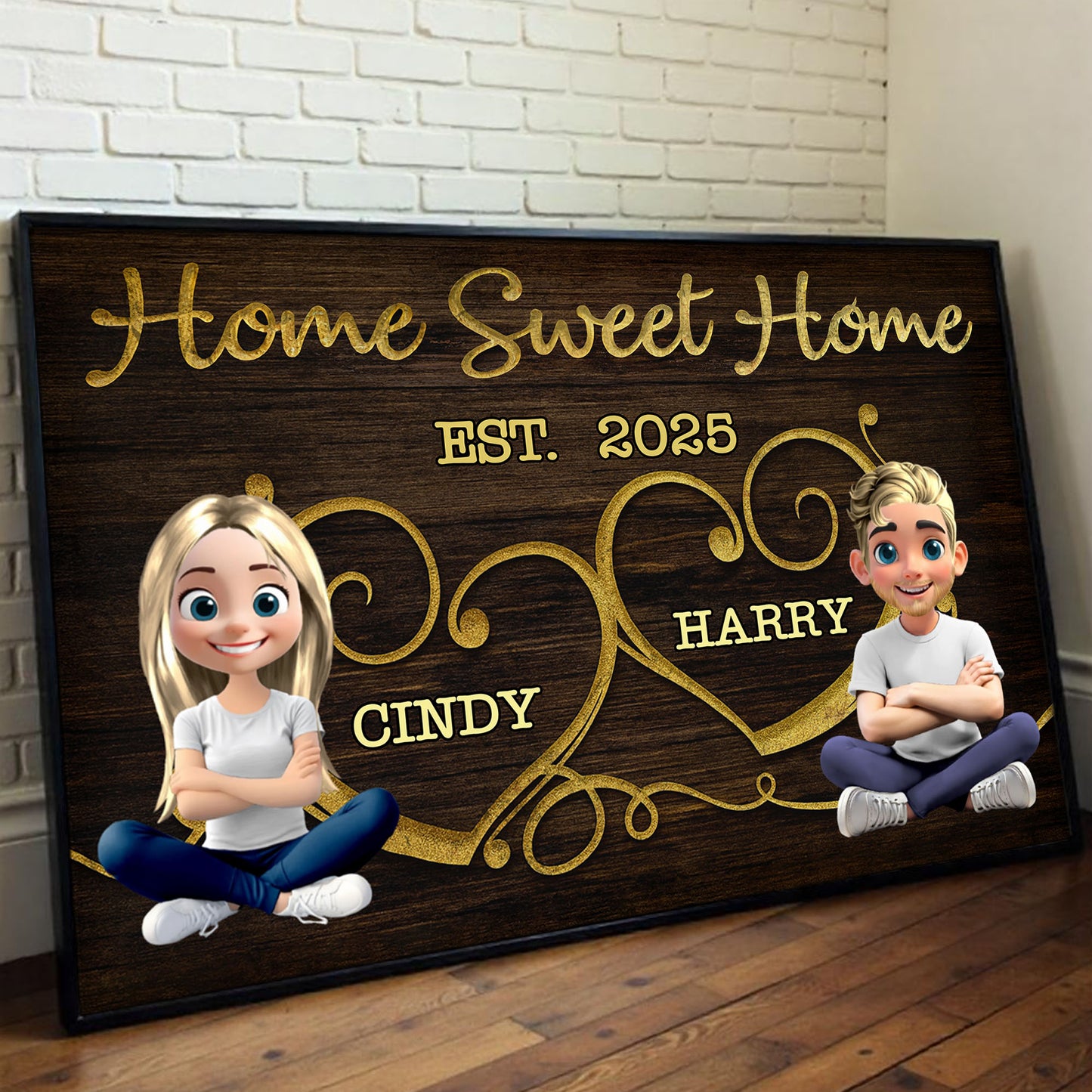 Home Sweet Home With Cartoon Characters