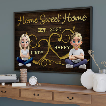 Home Sweet Home With Cartoon Characters