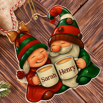 Christmas Cheer Elf and Gnome Sharing a Toast