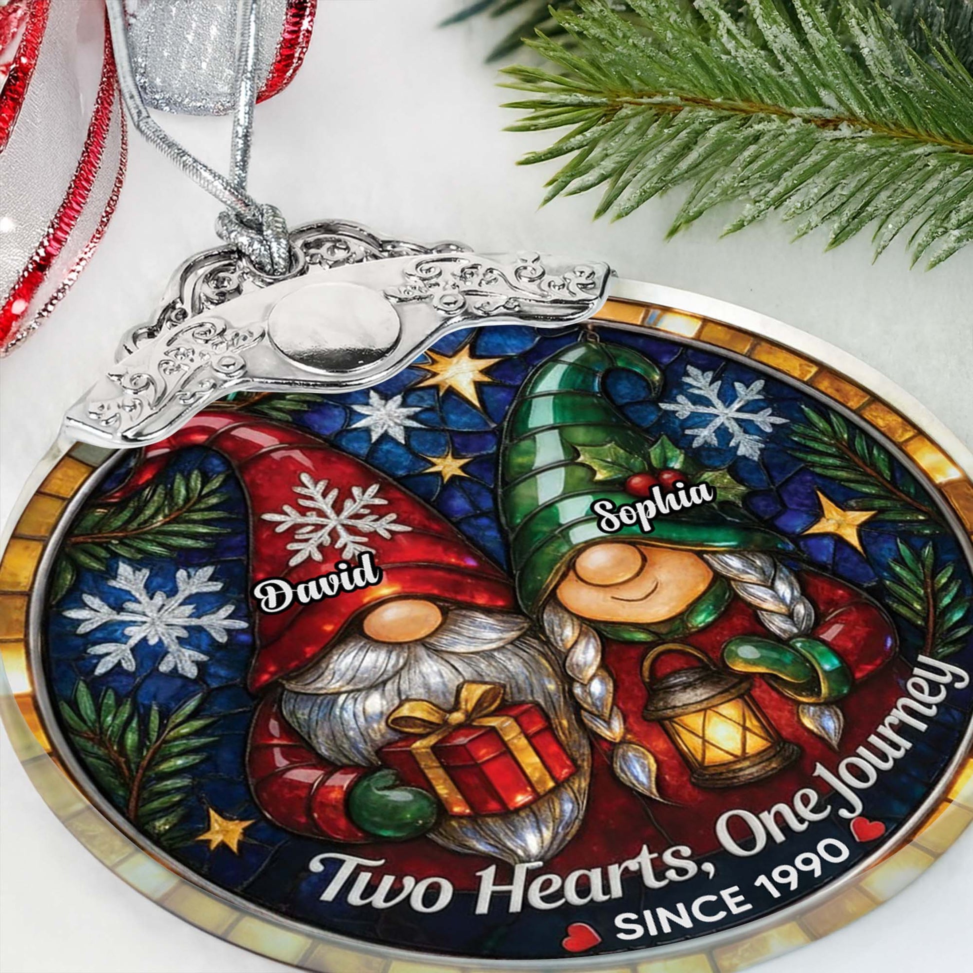 Two Hearts One Journey, Gnomes With Gifts And Lantern