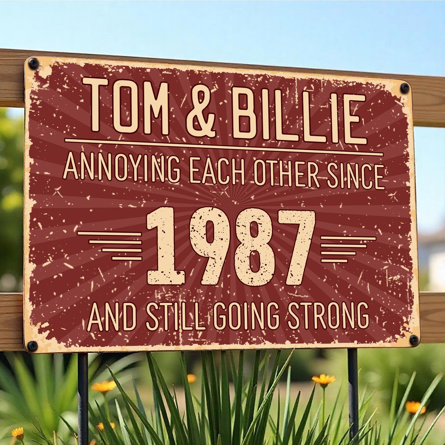 Annoying Each Other Since And Still Going Strong - Personalized Metal Sign - CPL523_MSIGN