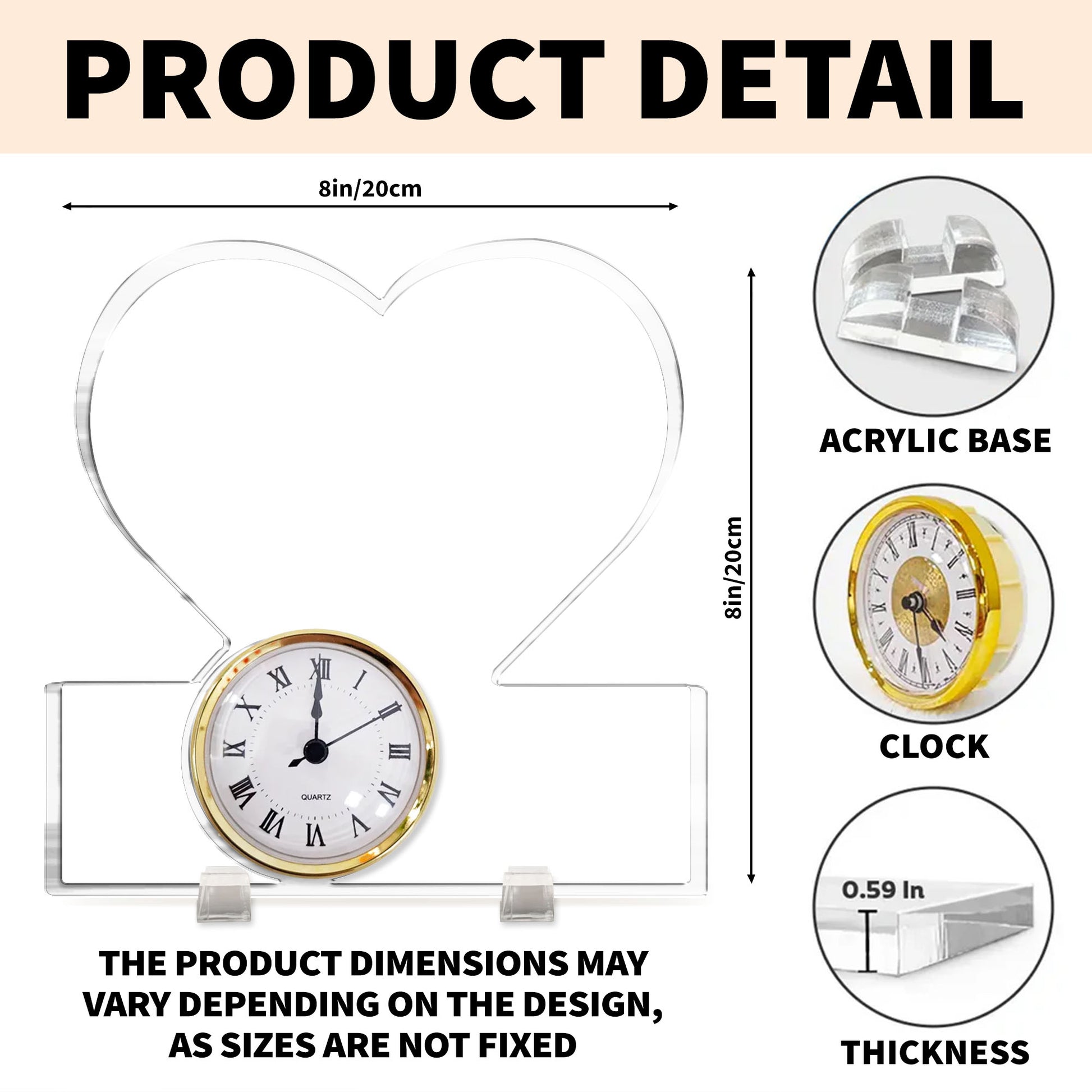 To My Husband, Forever & Always Heart Clock