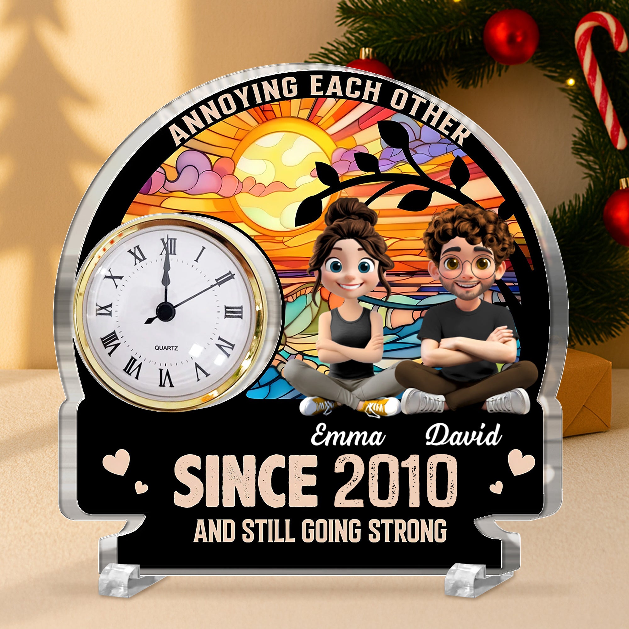 Annoying Each Other Since, Sun And Leaves Design, Personalized Acrylic ...