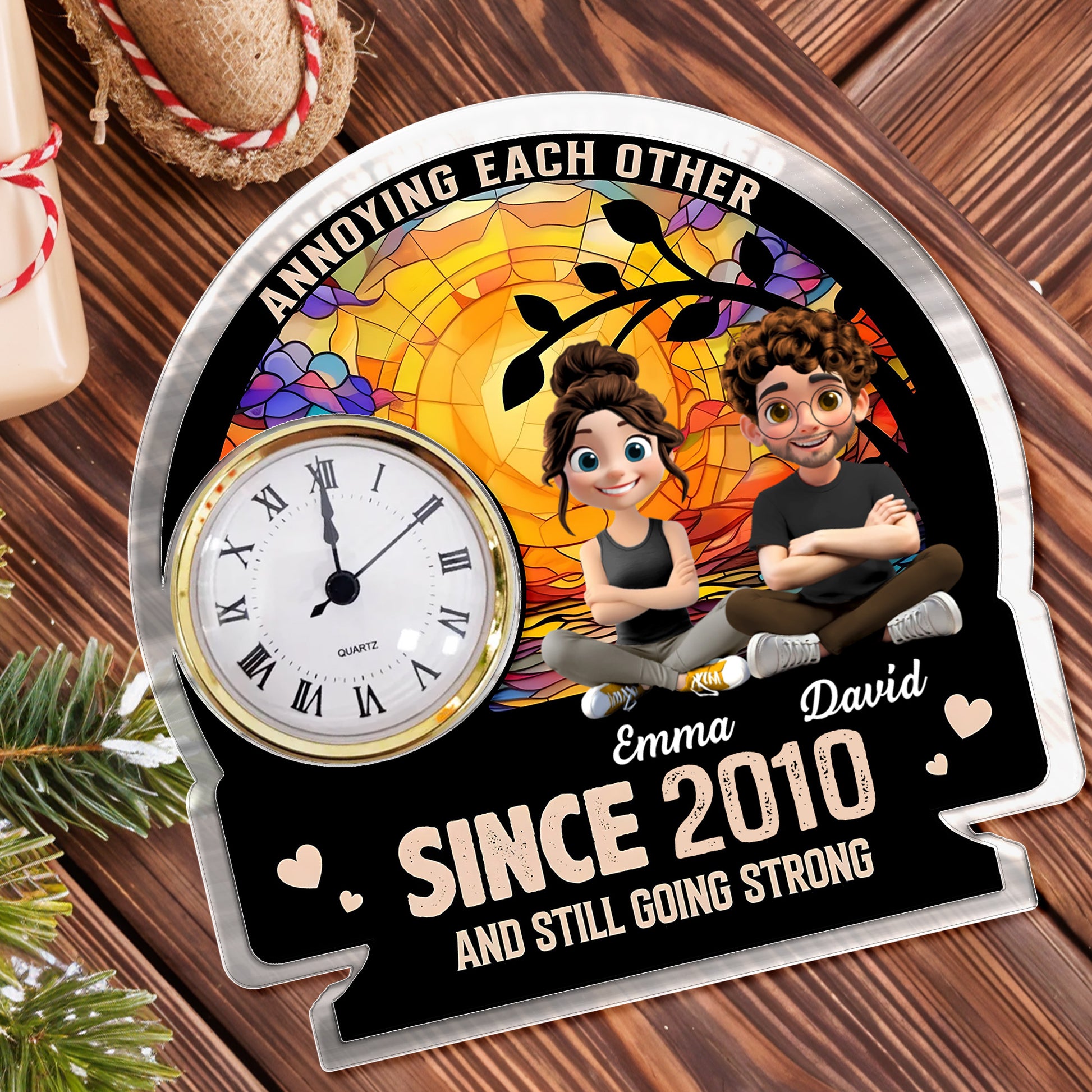 Annoying Each Other Since, Sun And Leaves Design