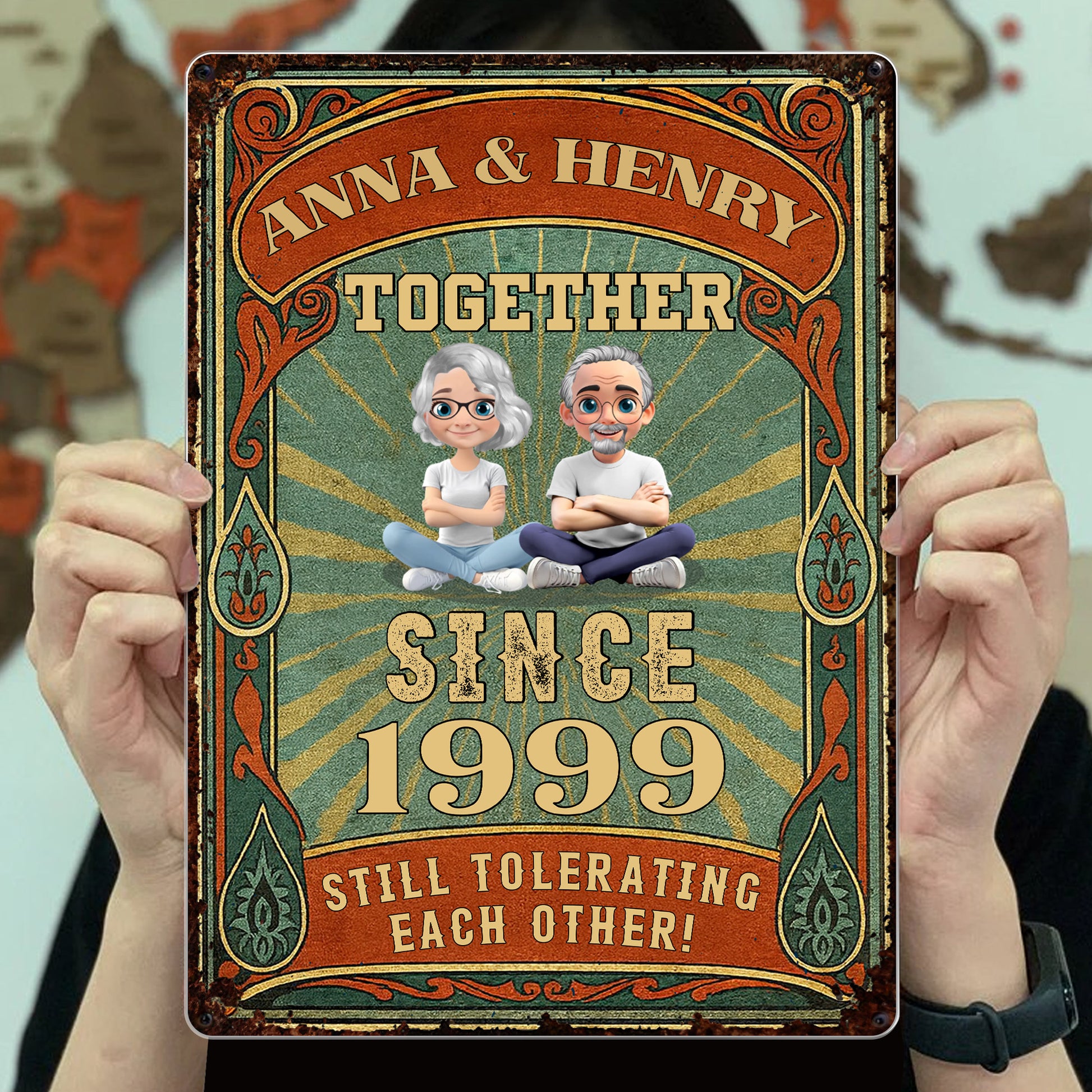 Together Since, Still Tolerating Each Other, Couple Vintage Design