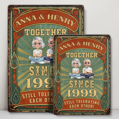Together Since, Still Tolerating Each Other, Couple Vintage Design