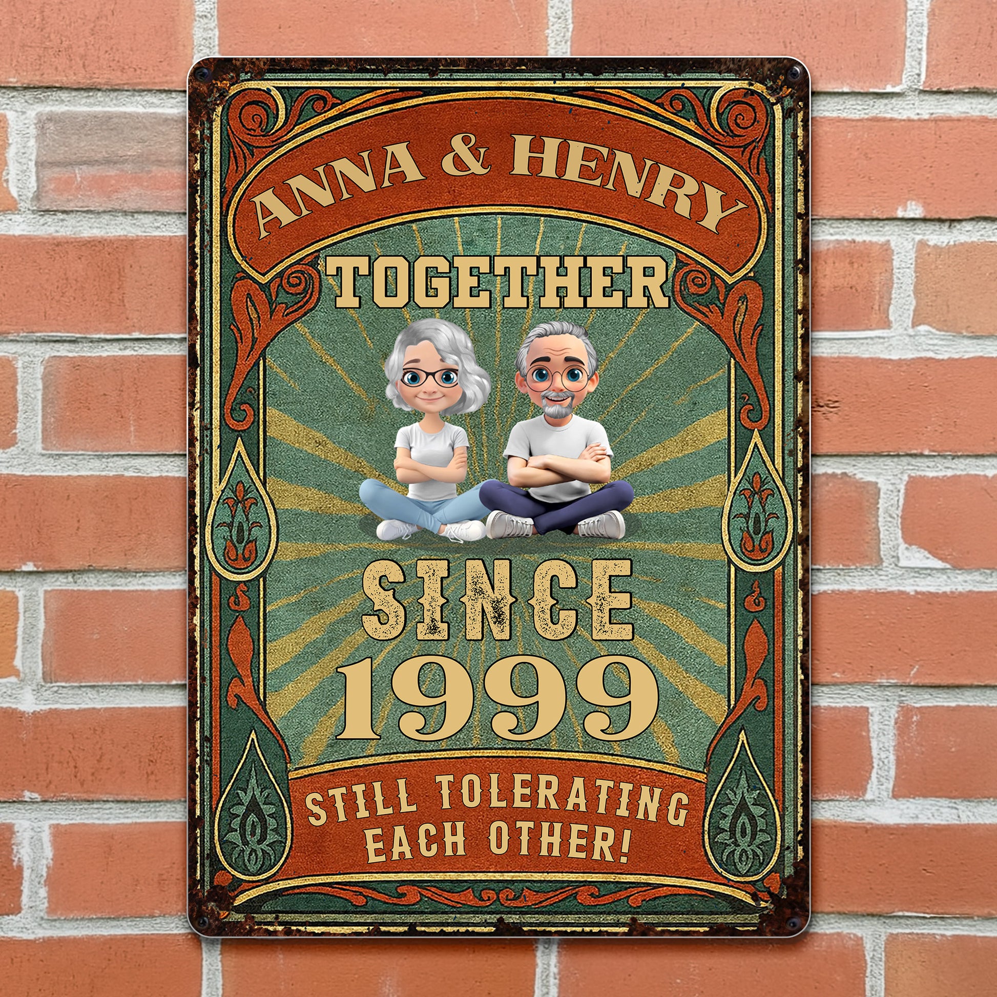 Together Since, Still Tolerating Each Other, Couple Vintage Design