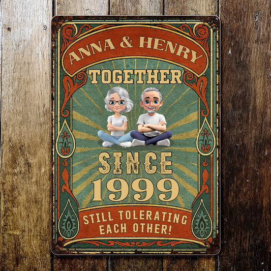Together Since, Still Tolerating Each Other, Couple Vintage Design