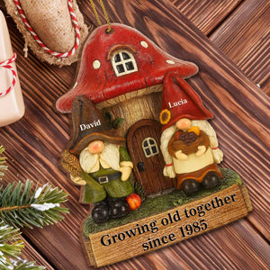 Growing Old Together Gnome Couple Ornament