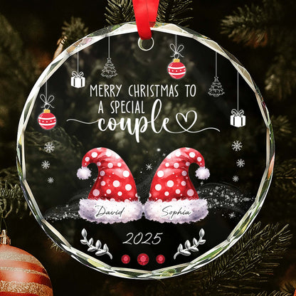 Merry Christmas To A Special Couple With Santa Hats