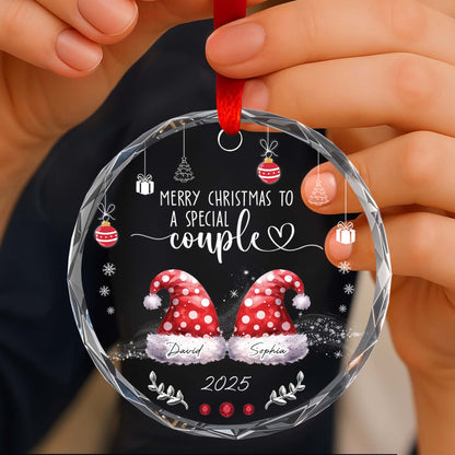 Merry Christmas To A Special Couple With Santa Hats