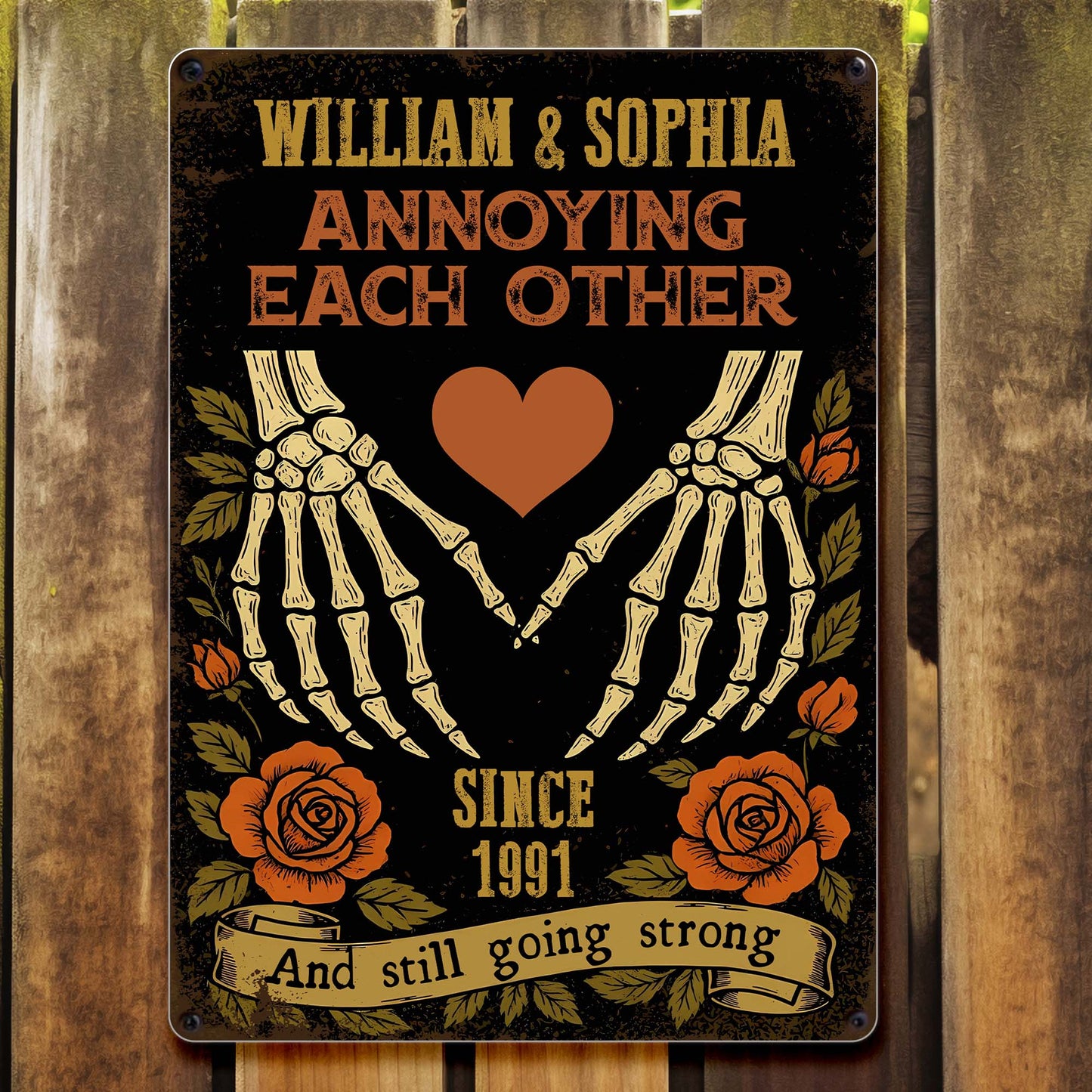 Annoying Each Other And Still Going Strong, Skeleton Hands And Roses