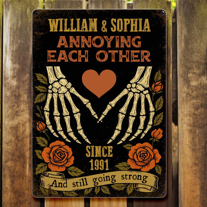 Annoying Each Other And Still Going Strong, Skeleton Hands And Roses