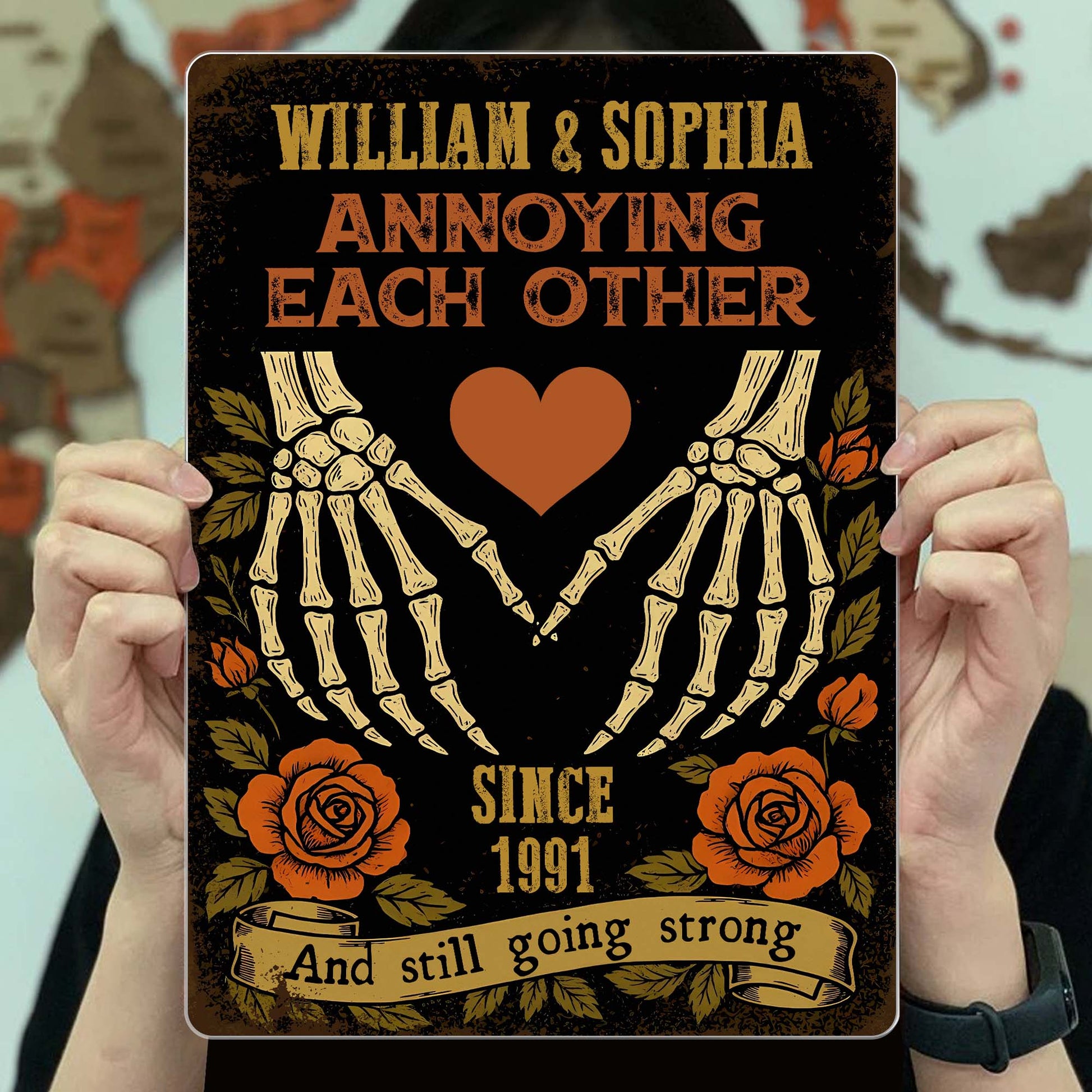 Annoying Each Other And Still Going Strong, Skeleton Hands And Roses