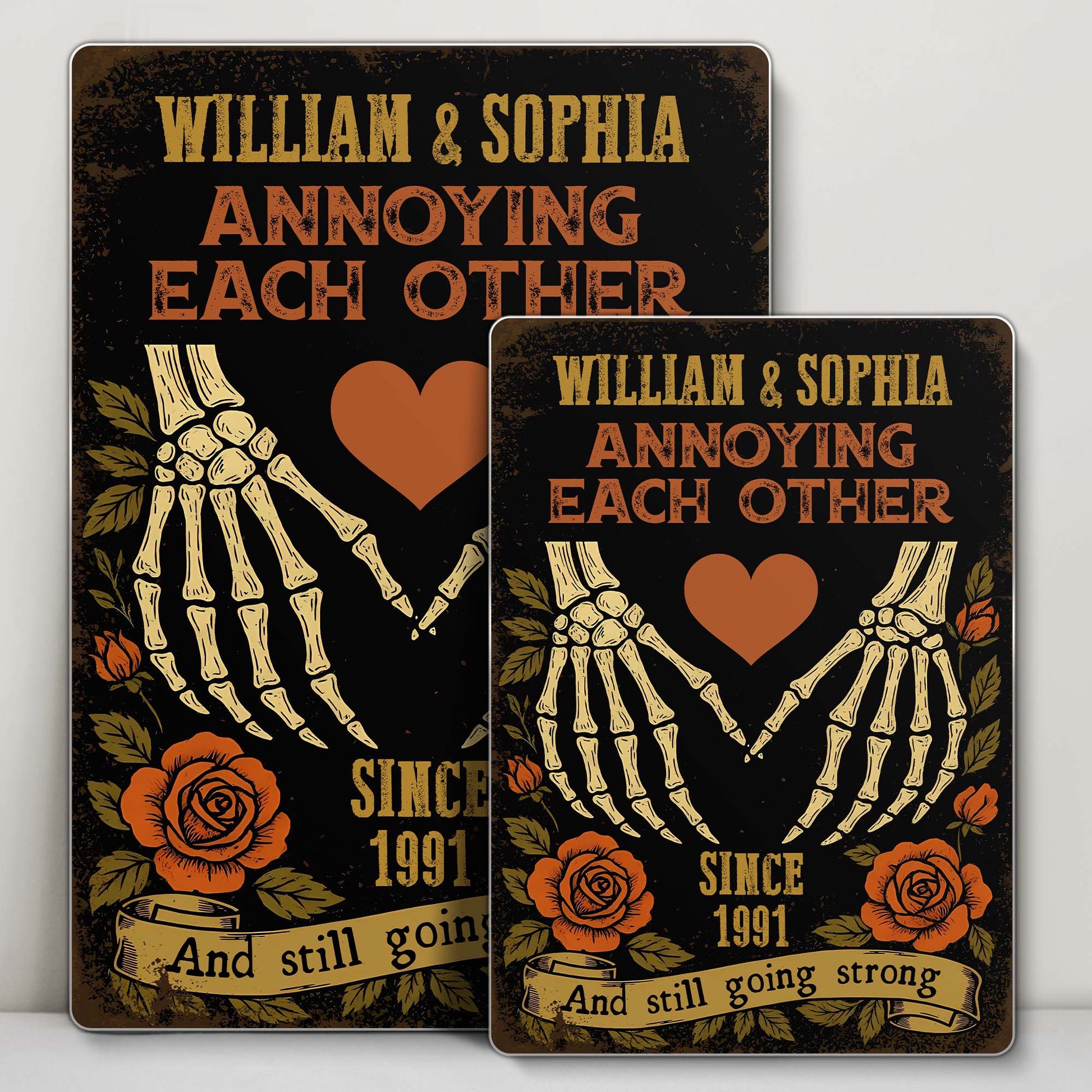 Annoying Each Other And Still Going Strong, Skeleton Hands And Roses